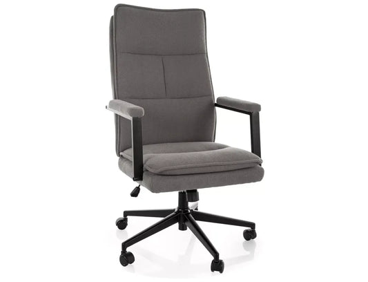 Scaun de birou din Stofa Gri si Metal Negru H111-119xL62xA70cm Q-091