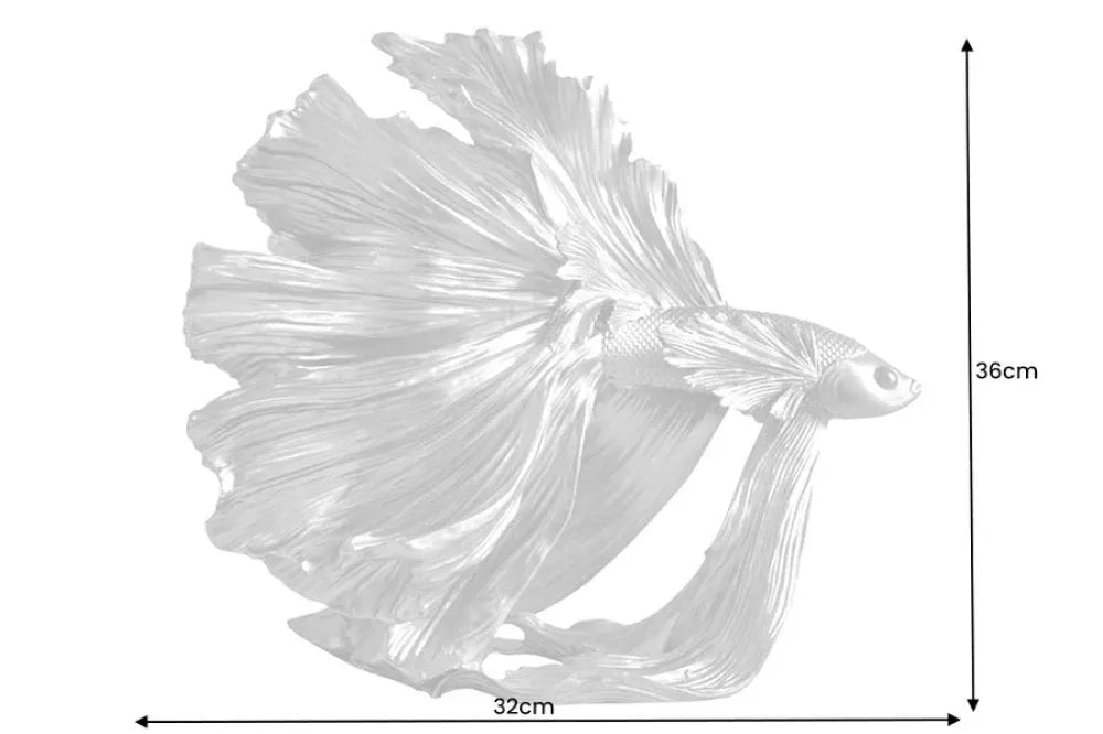 Statueta din Polirasina Argintiu H36xL32cm Crowntail