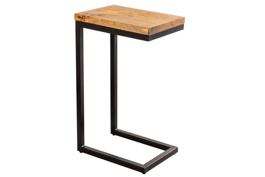 Masuta laterala din Lemn de mango Maro si Metal Negru L26xH62cm Gaston