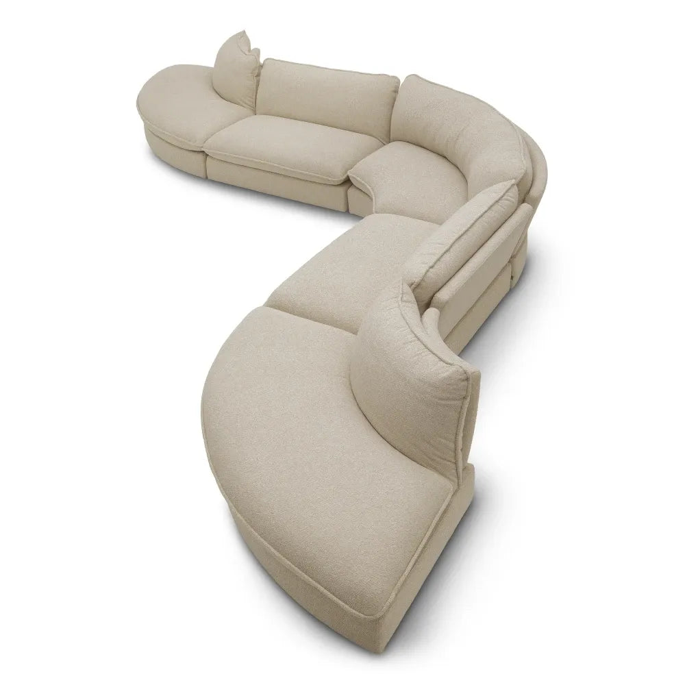 Modul colt extern tapitat cu Stofa Bej L140xA140xH74cm Cresson Eichholtz