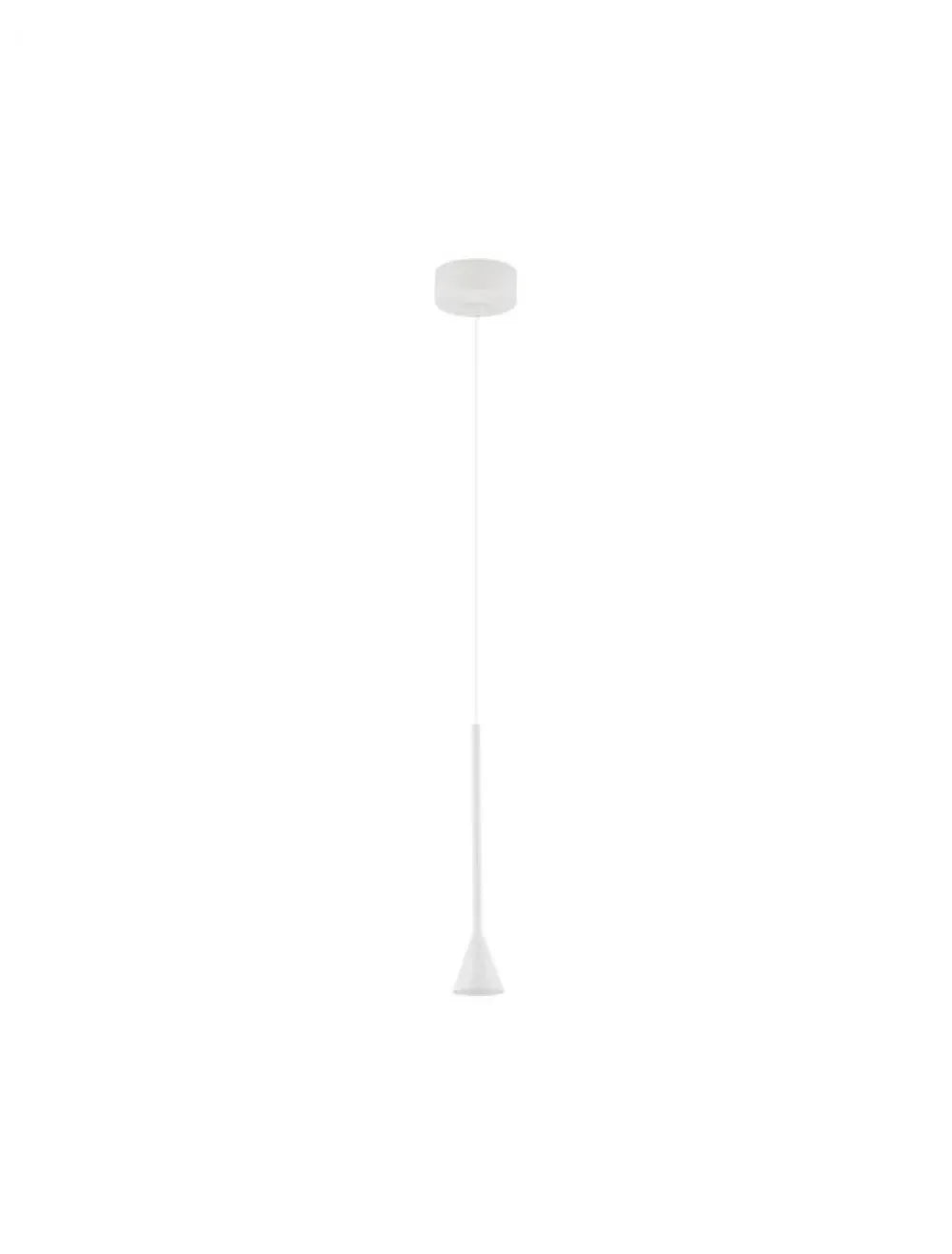 Pendul structura din Aluminiu Alb si abajur din Aluminiu Alb H150xL9.2cm IP20 6W 262lm 3000k NET