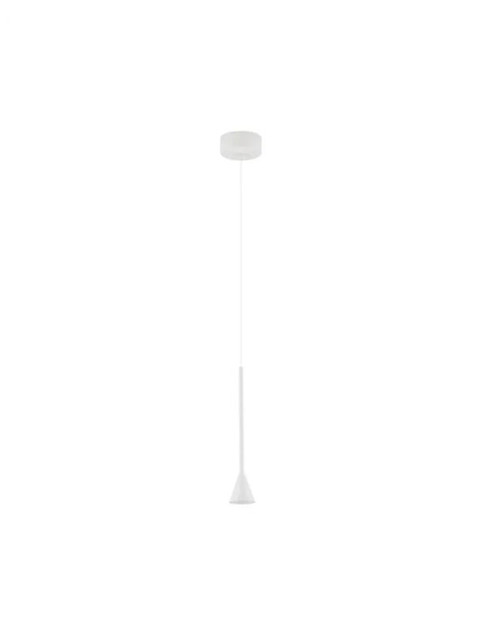 Pendul structura din Aluminiu Alb si abajur din Aluminiu Alb H150xL9.2cm IP20 6W 262lm 3000k NET