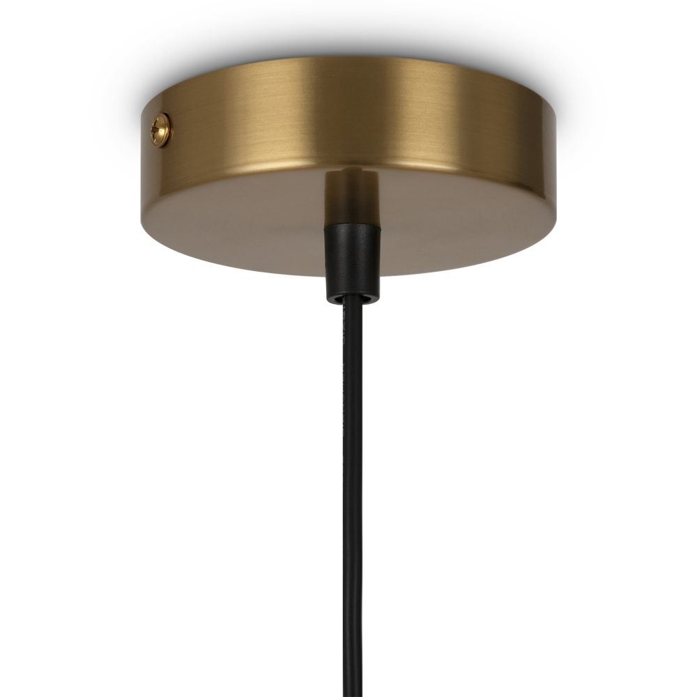 Pendul din Metal si Sticla Alama/Alb cu 2 becuri G9 25W L17xH204cm Ring