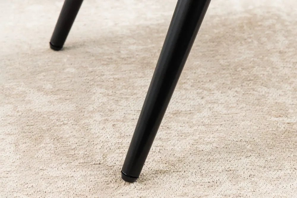 Puf din Metal Negru si Catifea Bej H39xL60cm Scandinavia