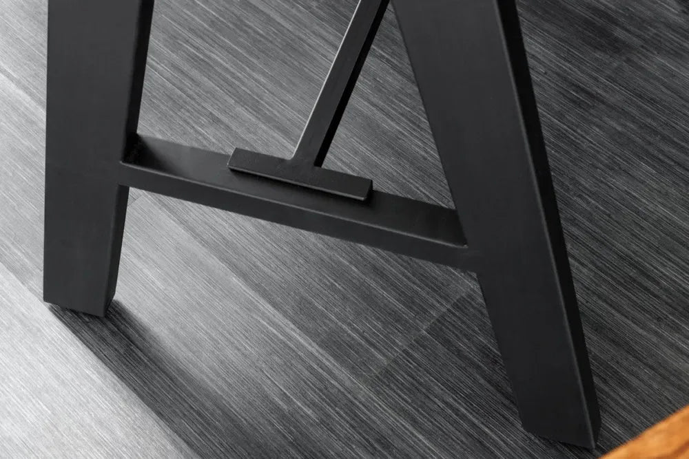 Masa bar din Lemn de salcam Maro si Metal Negru L120xH106cm Mammut