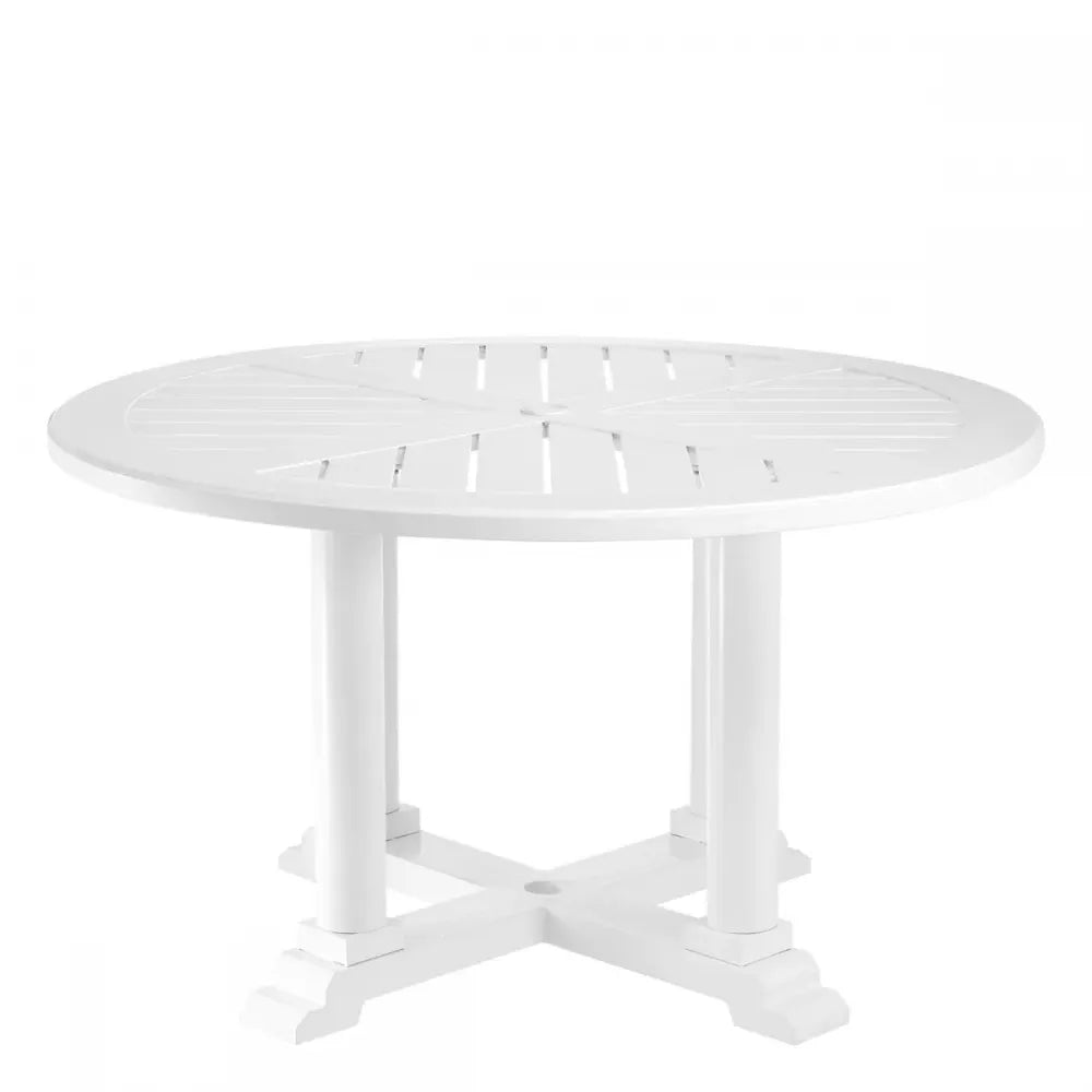 Masa rotunda de exterior din Metal Alb H75xD130cm Bell Rive S Eichholtz