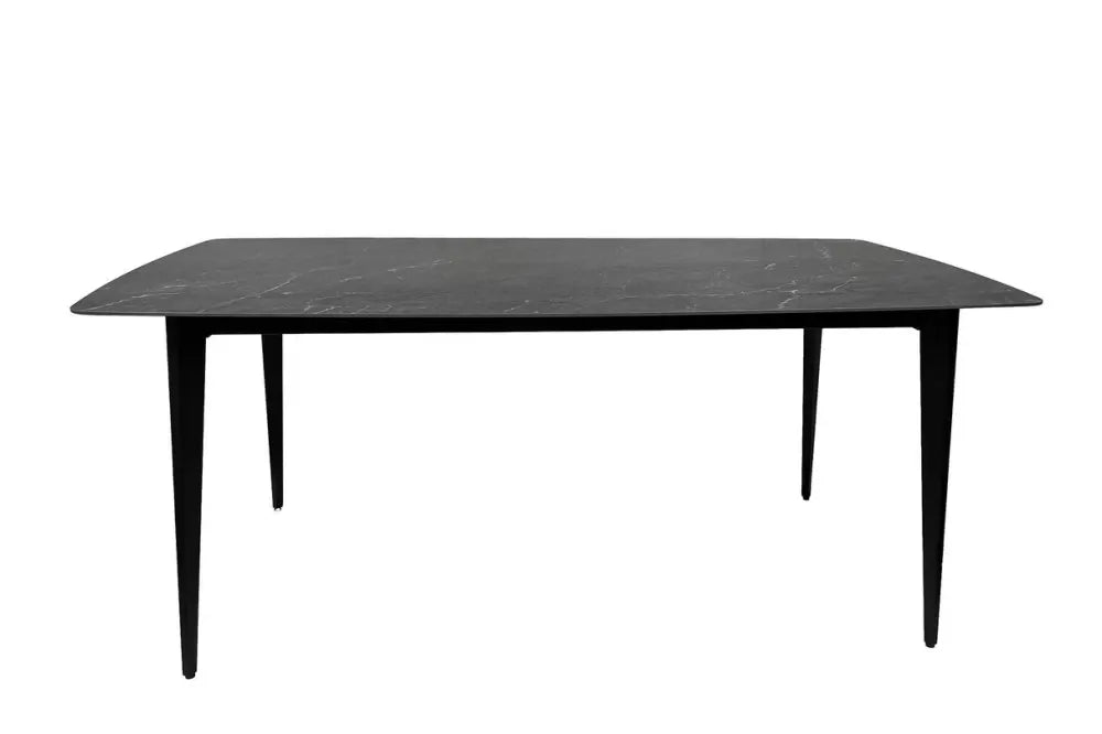 Masa din Ceramica Negru antracit si Metal Negru L180xH76cm Milano