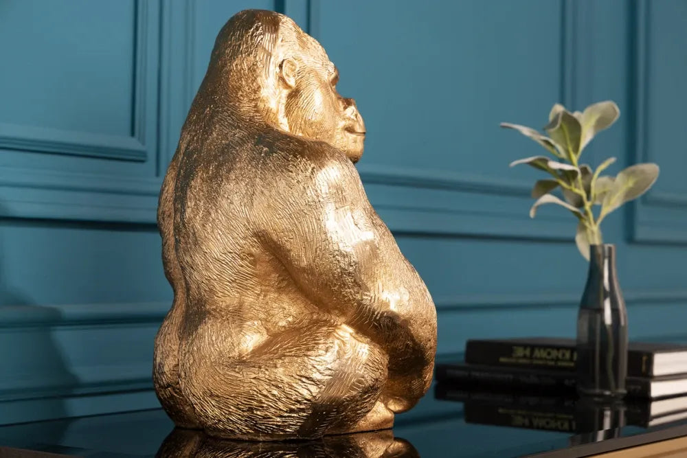 Figurina decorativa din Metal Auriu H43xL27cm Kong