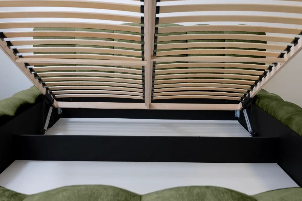 Pat 140x200cm tapitat cu Chenille Verde Dallas