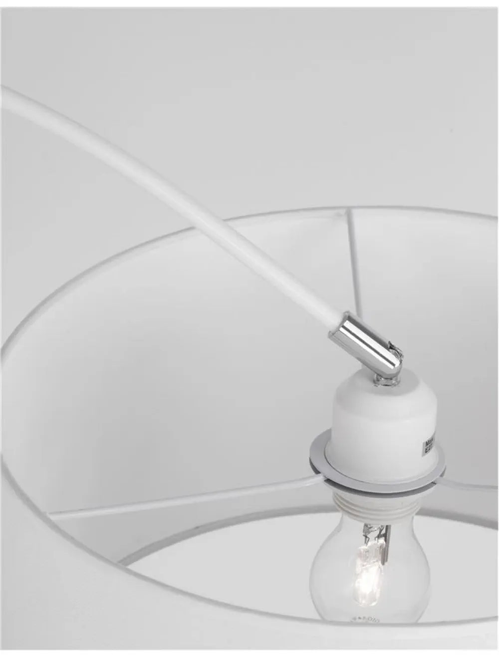 Lampa de podea structura din Aluminiu Alb si abajur din Textil Alb H180xL90cm IP20 SAMA