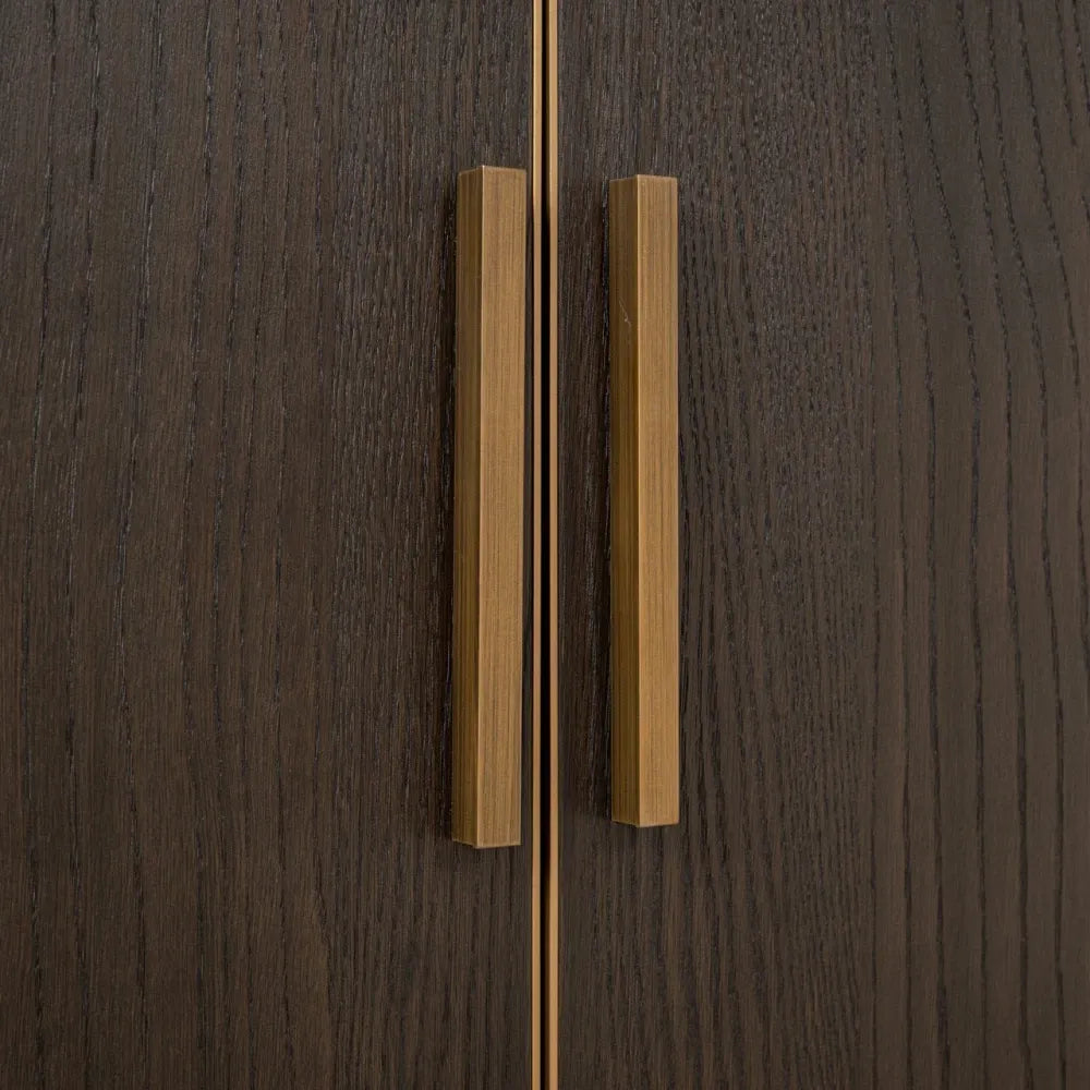 Biblioteca din Lemn de stejar/Metal Maro/Alama si Lemn de stejar Maro L180xH220cm Carter Richmond interiors