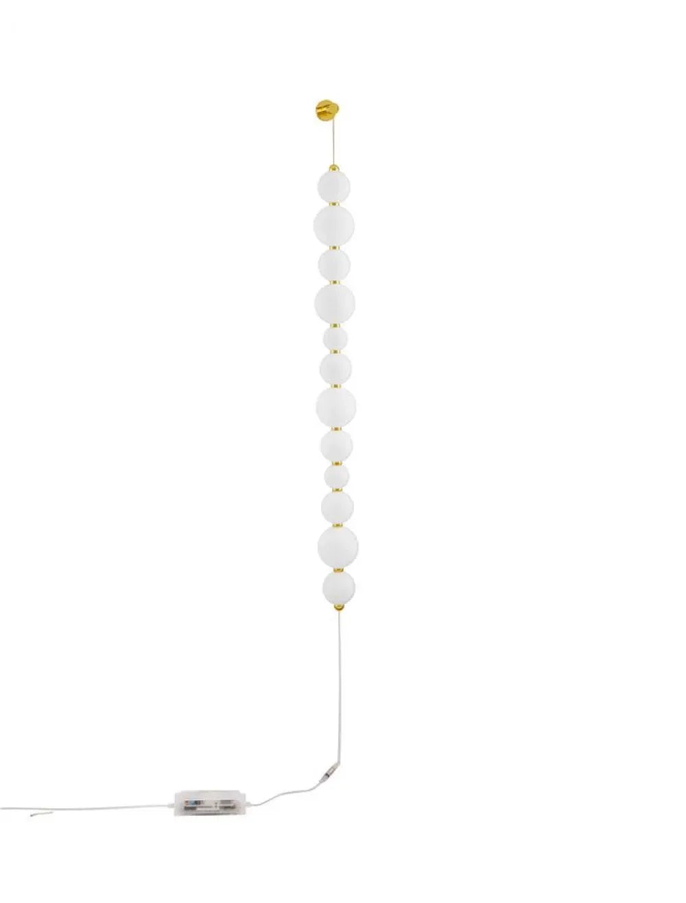 Aplica de perete structura din Metal Auriu si abajur din Sticla Alb H124xL10cm IP20 41W 3957lm 3000k PERLA