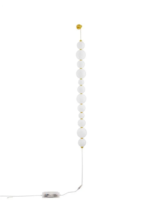 Aplica de perete structura din Metal Auriu si abajur din Sticla Alb H124xL10cm IP20 41W 3957lm 3000k PERLA