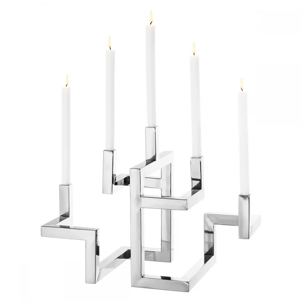 Sfesnic din Otel inoxidabil Argintiu L55xH42cm Skyline Eichholtz