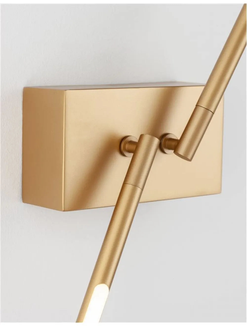 Aplica de perete structura din Metal Auriu si abajur din Acrilic Alb H74xL6cm IP20 11W 532lm 3000k RACCIO