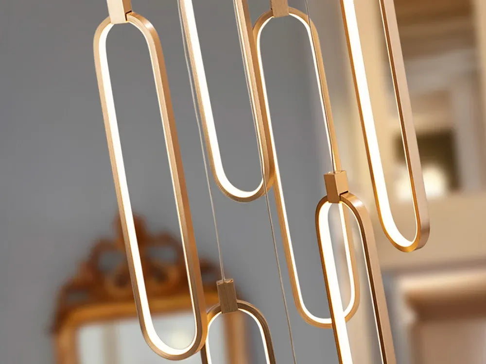 Lustra din Aluminiu Rosegold 182W D60xH500cm Colette