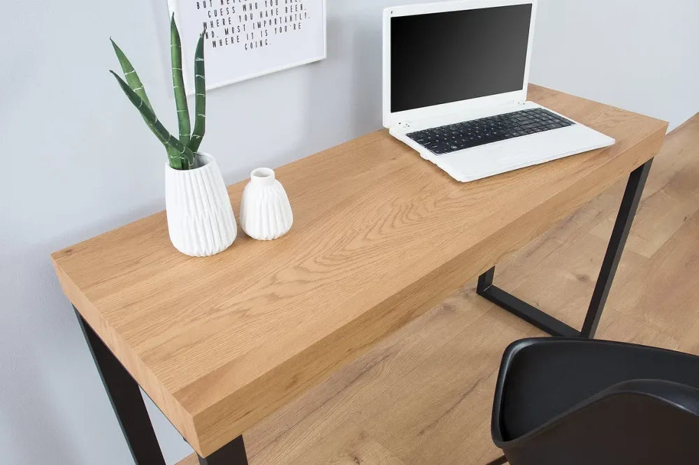 Birou din MDF Maro si Metal Negru L120xH75cm OAK DESK