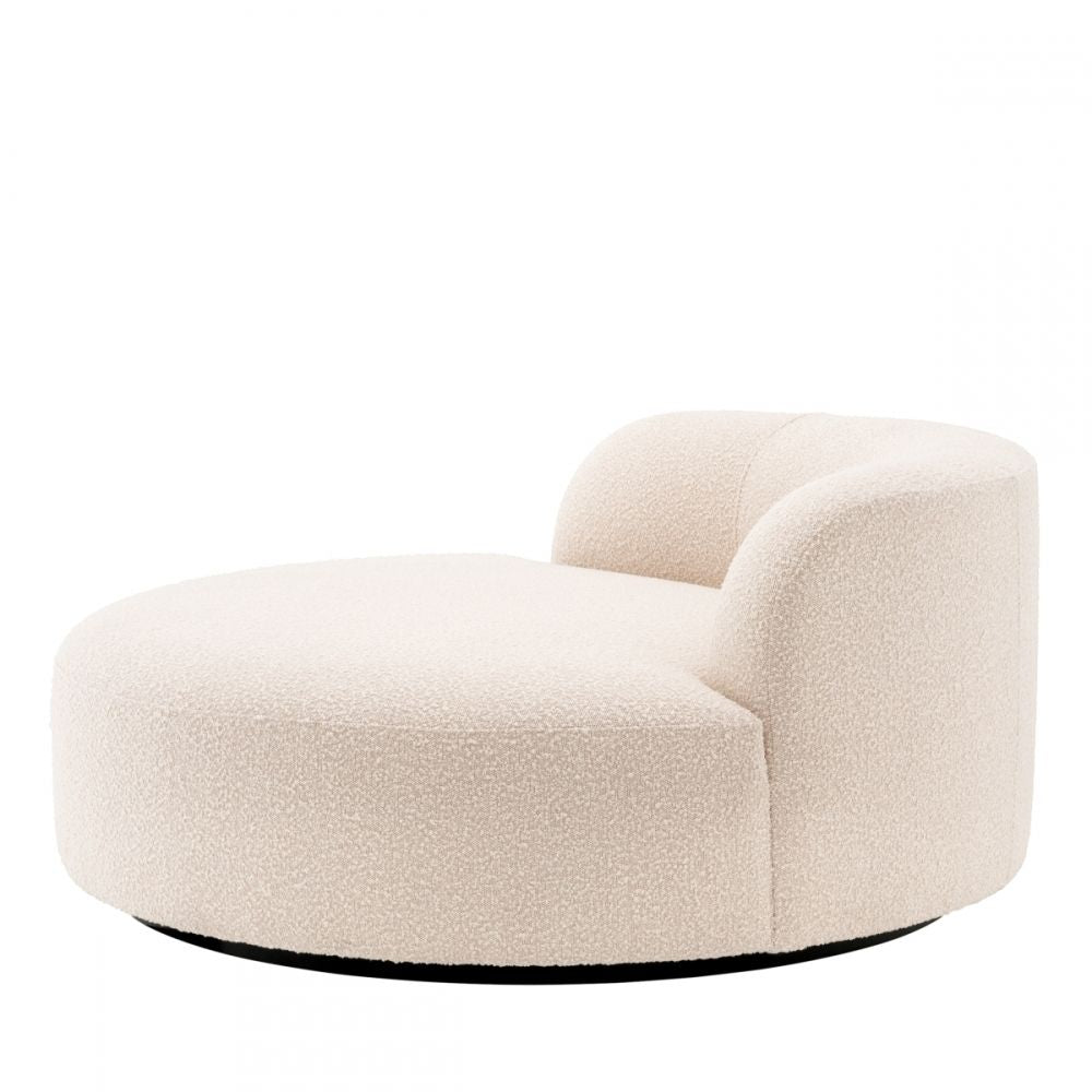 Canapea fixa Bjorn Round Eichholtz tapitata cu Stofa Boucle Crem L150cm