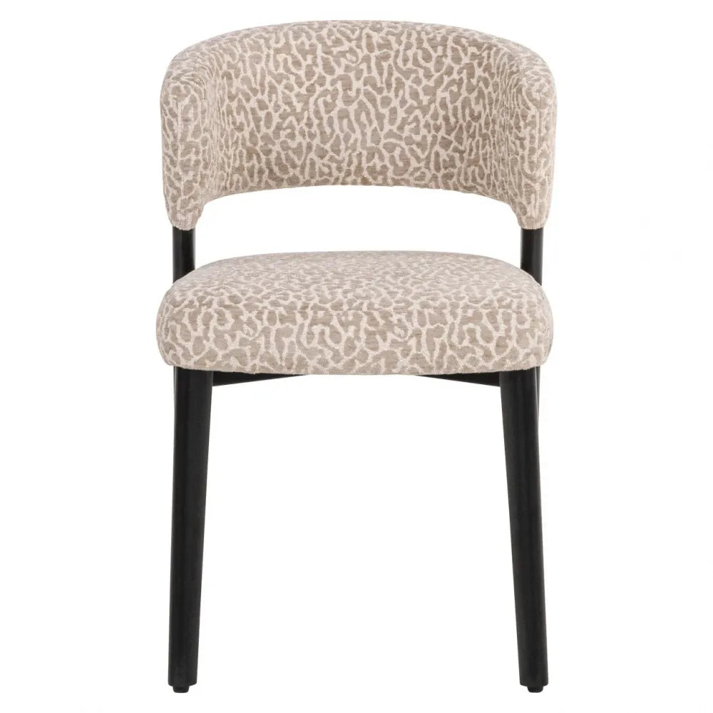 Scaun din Stofa Bej si Metal Negru L51xH77.5cm Zeno Richmond interiors