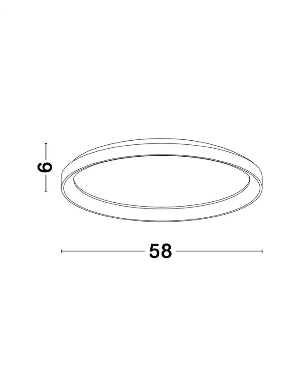 Plafoniera structura din Aluminiu Alb si abajur din Acrilic  H6xL58cm IP20 50W 3134lm 2700k PERTINO