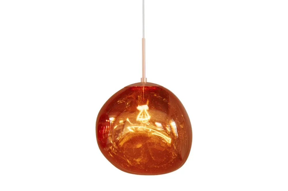 Pendul din Metal Cupru si Sticla Cupru D35xH150cm LIQUID DIAMOND