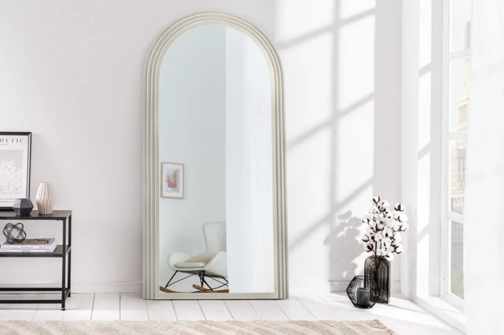 Oglinda cu rama din Poliuretan/MDF Alb H160xL80cm Art Deco
