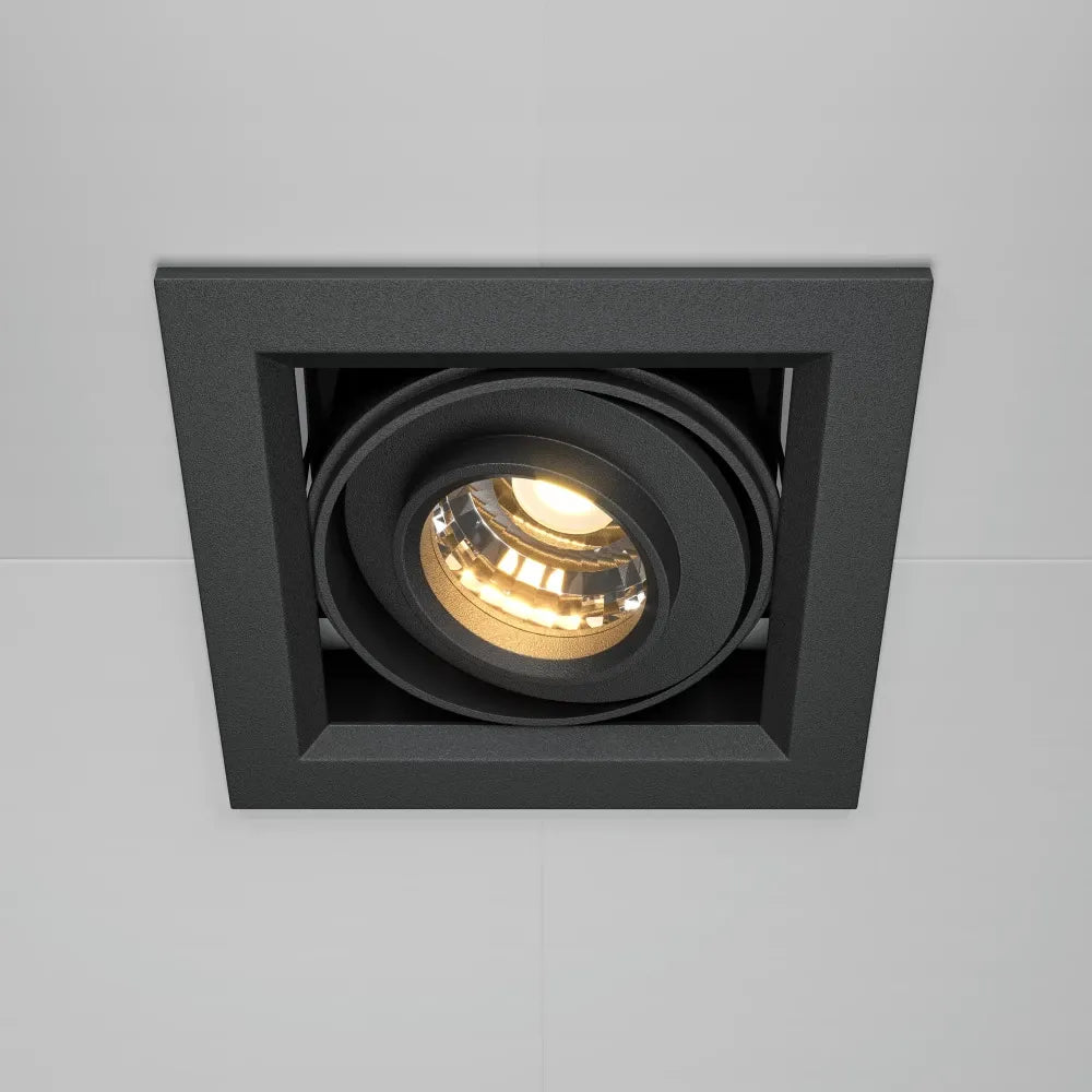 Spot incastrat din Aluminiu Negru H7.5xL9.5cm 10W Metal Modern