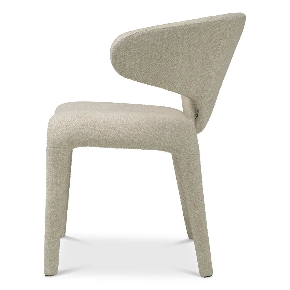 Scaun tapitat cu Stofa Ecru L60xA61xH79cm Josephine Eichholtz