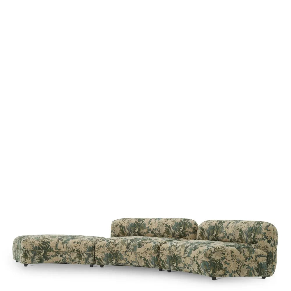 Puf tapitat cu Stofa Verde L145xA100xH43cm Grand Avenue Eichholtz