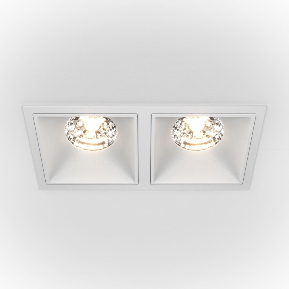 Spot dublu incastrat din Aluminiu Alb 30W 2250lm 3000k L17xH6cm Alfa LED