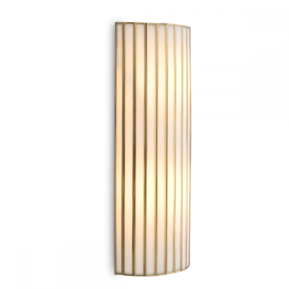 Aplica de perete din Metal Alama atichizata si Sticla Albastru H60xL26cm Monari Eichholtz