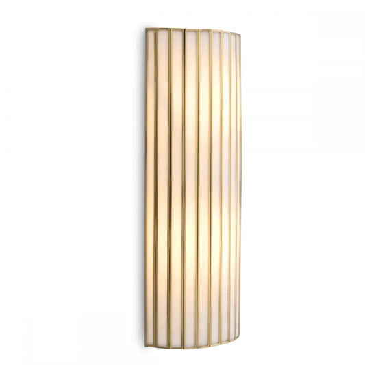 Aplica de perete din Metal Alama atichizata si Sticla Albastru H60xL26cm Monari Eichholtz