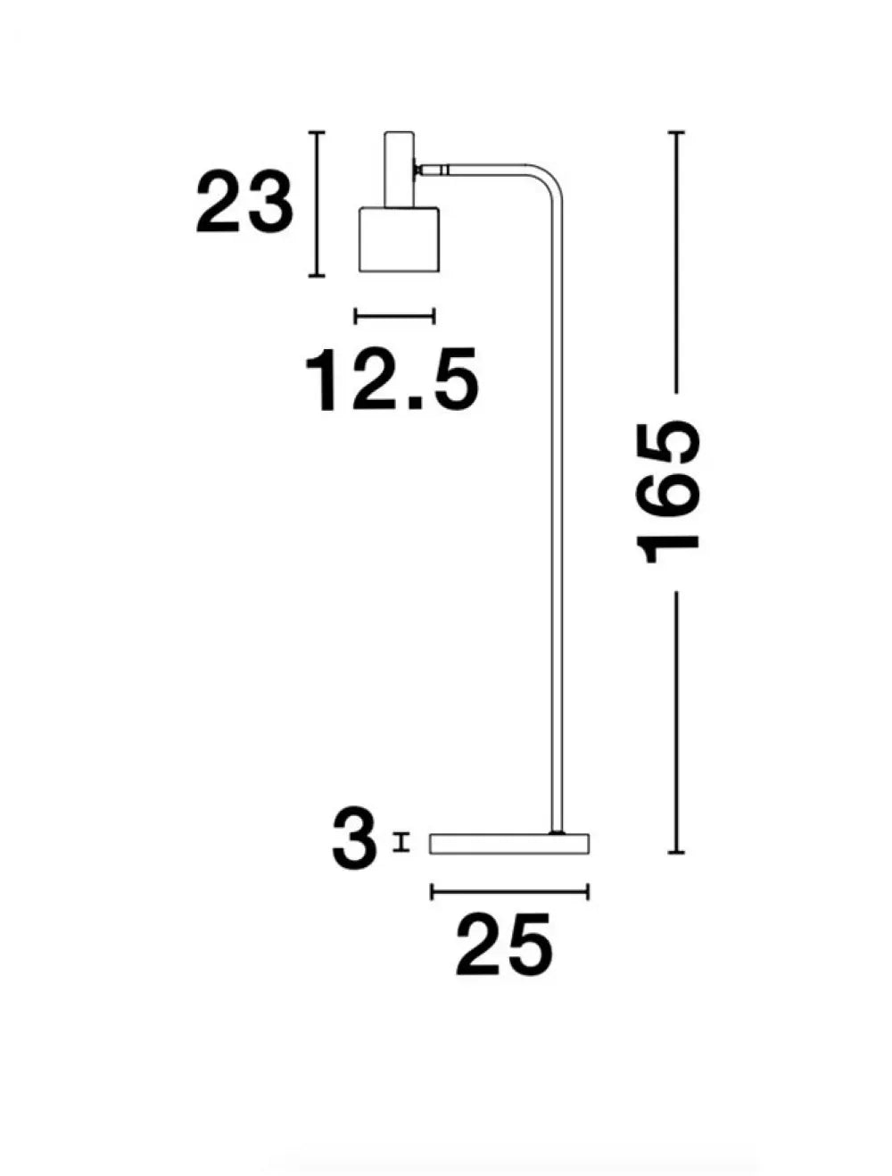 Lampa de podea din Metal Auriu H165xL12.5cm IP20 PAZ