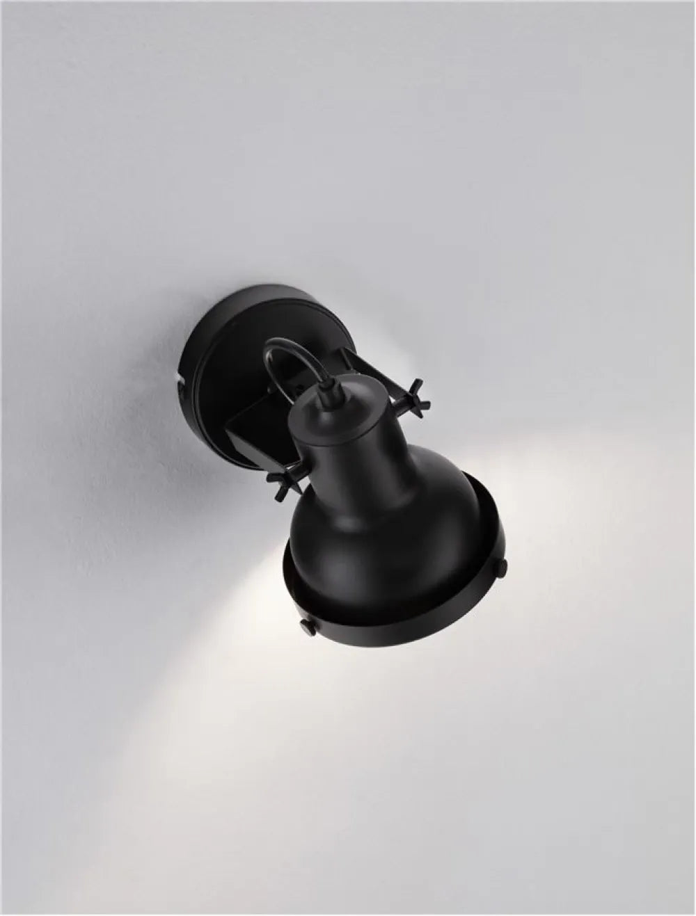 Aplica de perete structura din Metal Negru si abajur din Metal Negru H21xL12cm IP20 RUVI