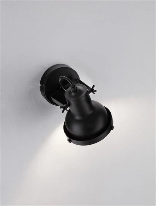 Aplica de perete structura din Metal Negru si abajur din Metal Negru H21xL12cm IP20 RUVI