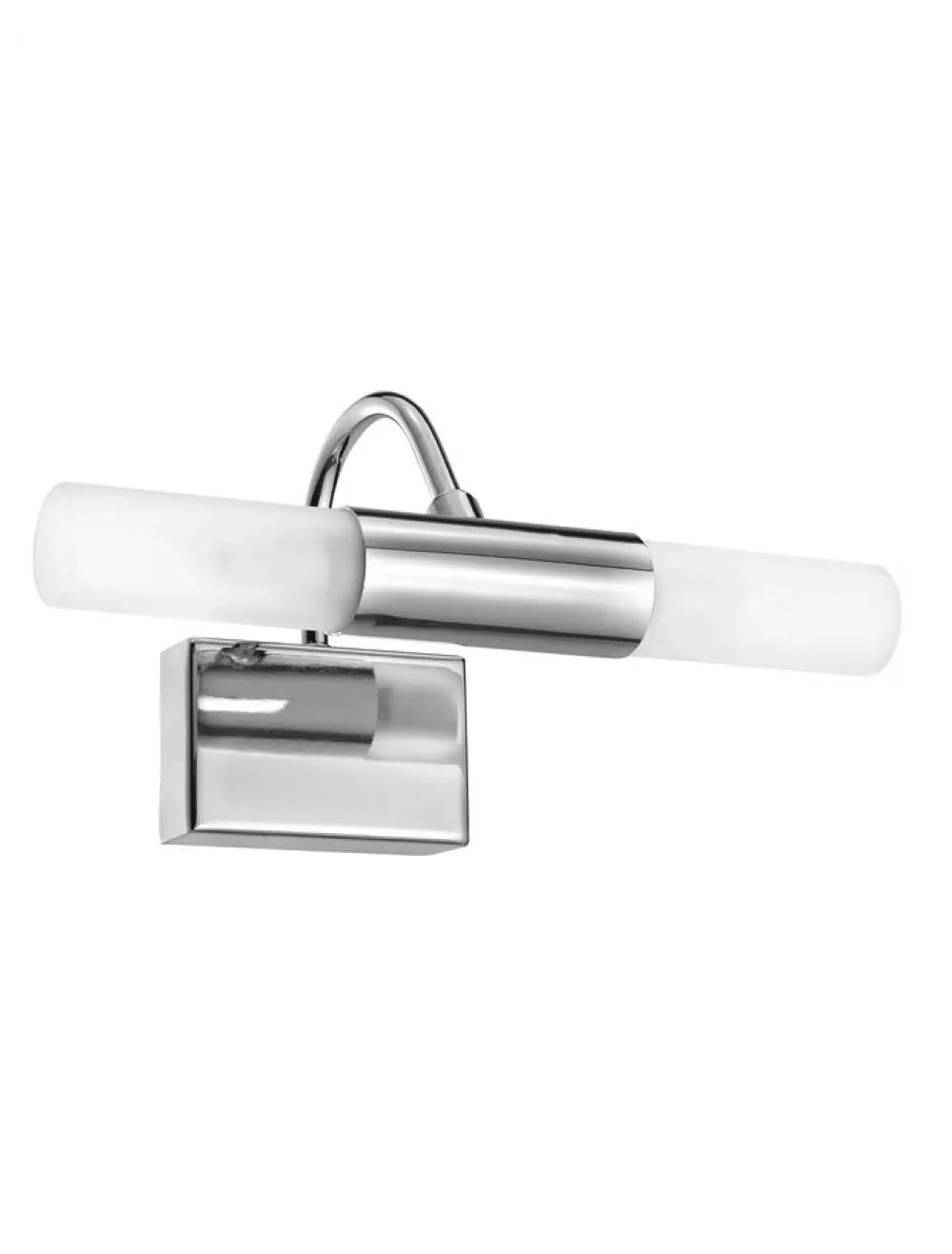 Aplica de perete structura din Aluminiu Argintiu si abajur din Sticla Alb H11xL24cm IP44 DRITTO