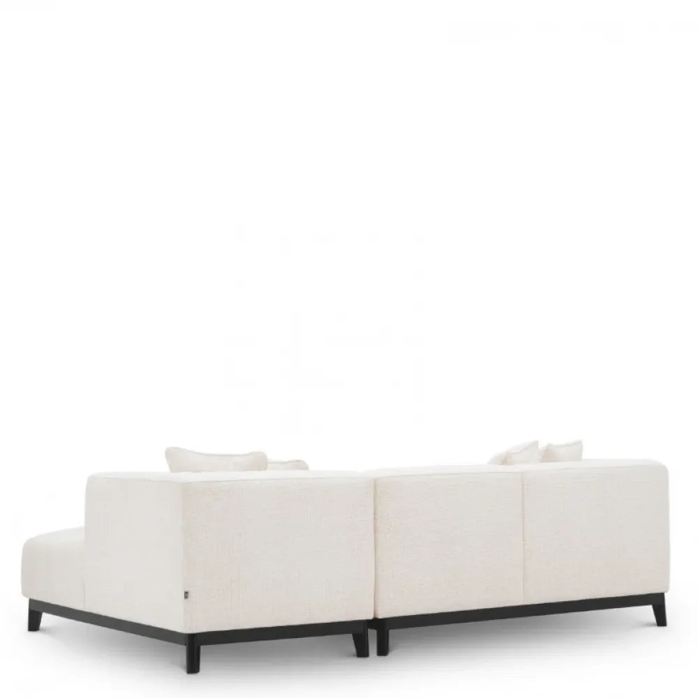 Coltar orientare dreapta tapitat cu Stofa Lyssa Alb L163xAxH72cm Corso Lounge right Eichholtz