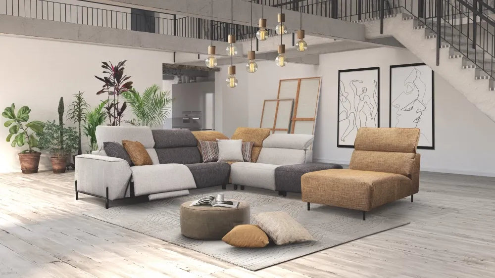 Coltar modulara cu recliner 387cm Calis