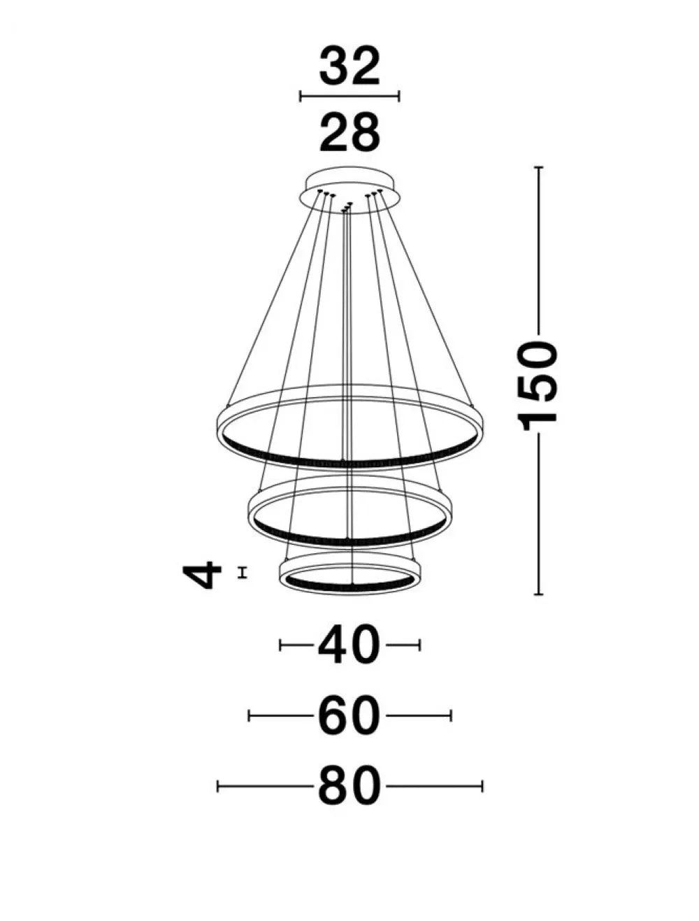 Candelabru structura din Aluminiu Auriu antichizat si abajur din Acrilic Transparent H150xL80cm IP20 112W 4731lm 3000k PRESTON