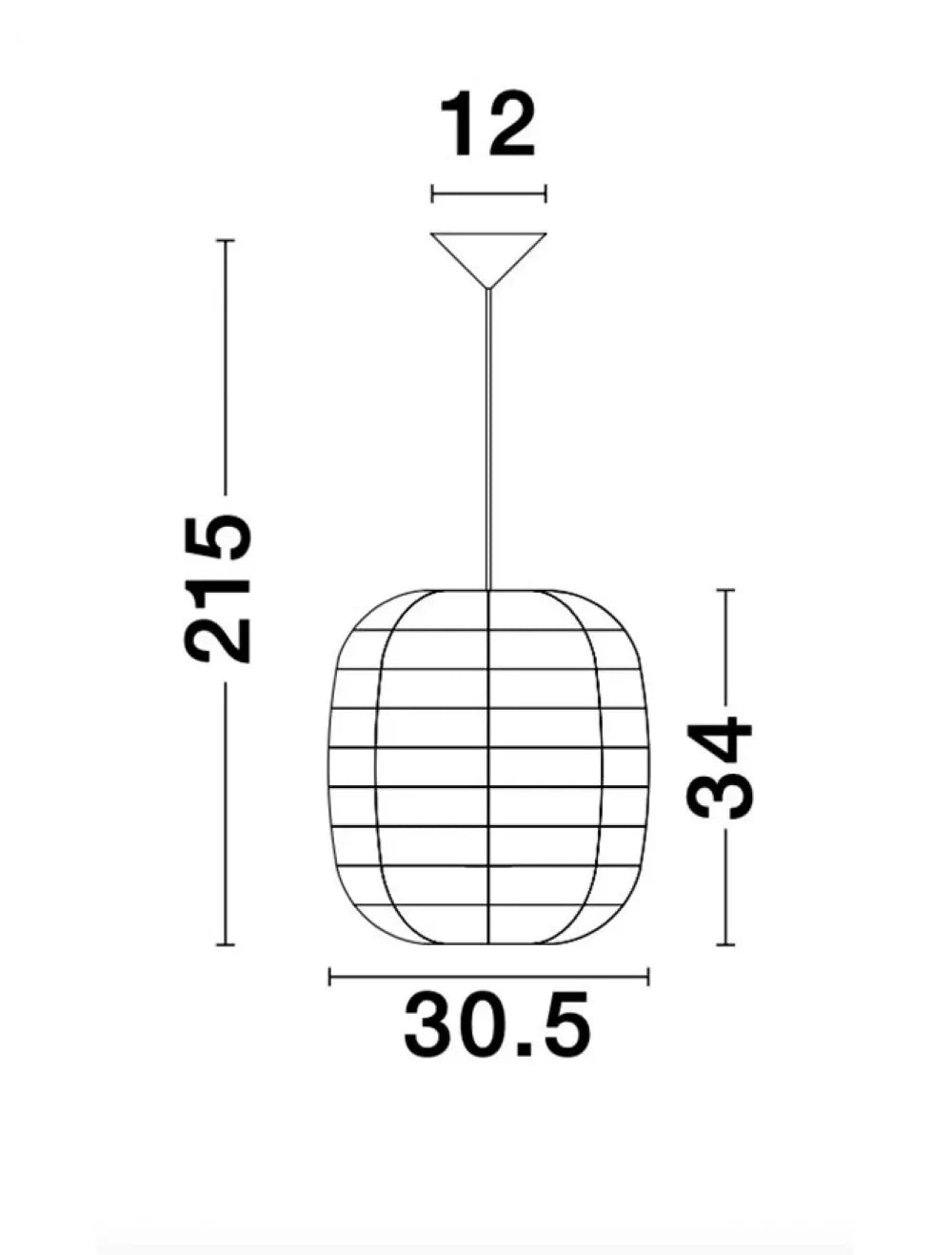 Pendul structura din Metal Negru si abajur din Ratan Bej H215xL30.5cm IP20 MELODY