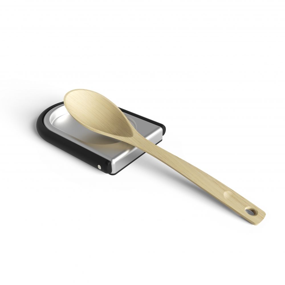 Suport pentru ustensile de bucatarie din Otel inoxidabil Gri Laydle L10xH14cm