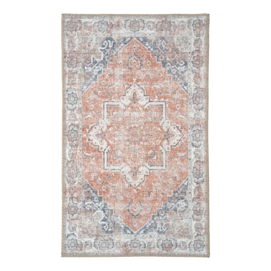 Covor din Chenille Albastru/Portocaliu 80x50cm Havana