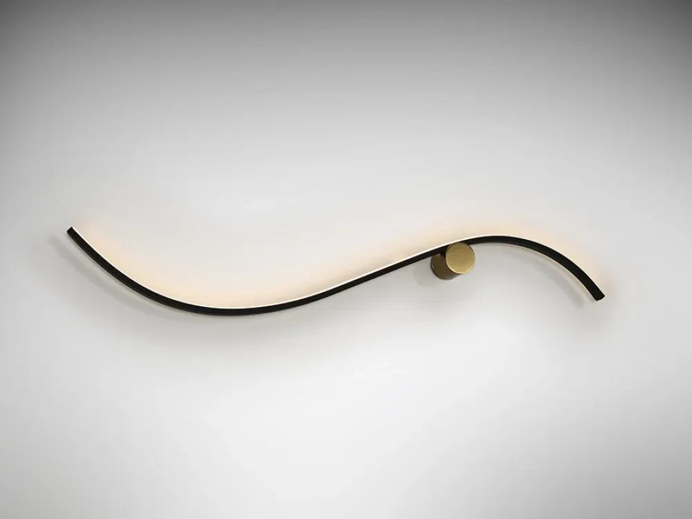 Aplica de perete din Metal Negru L17xH102cm Siloe