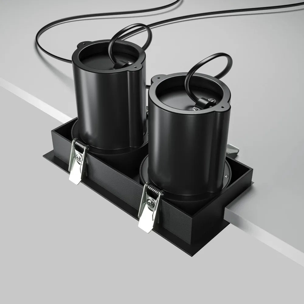Spot incastrat din Aluminiu/plastic Negru H9.7xLcm Hidden