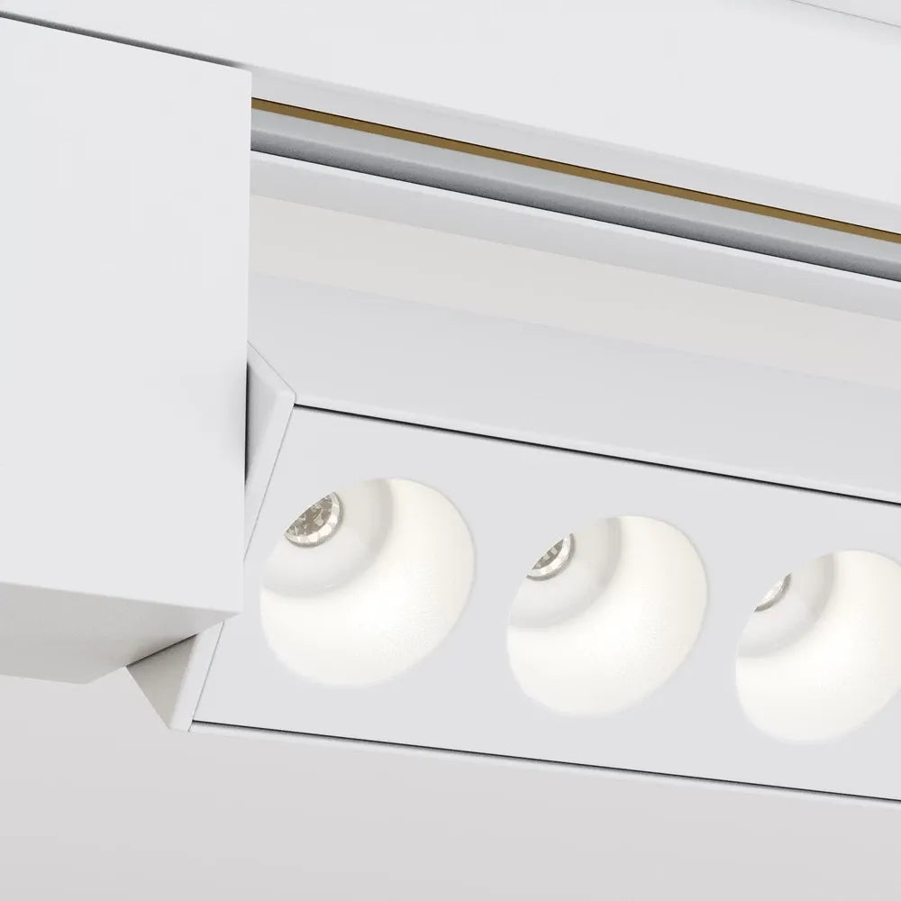 Spot dreptunghiular pentru sina Unity din Aluminiu Alb H6xL60cm IP 20 20W 1500lm 4000k Points Rot