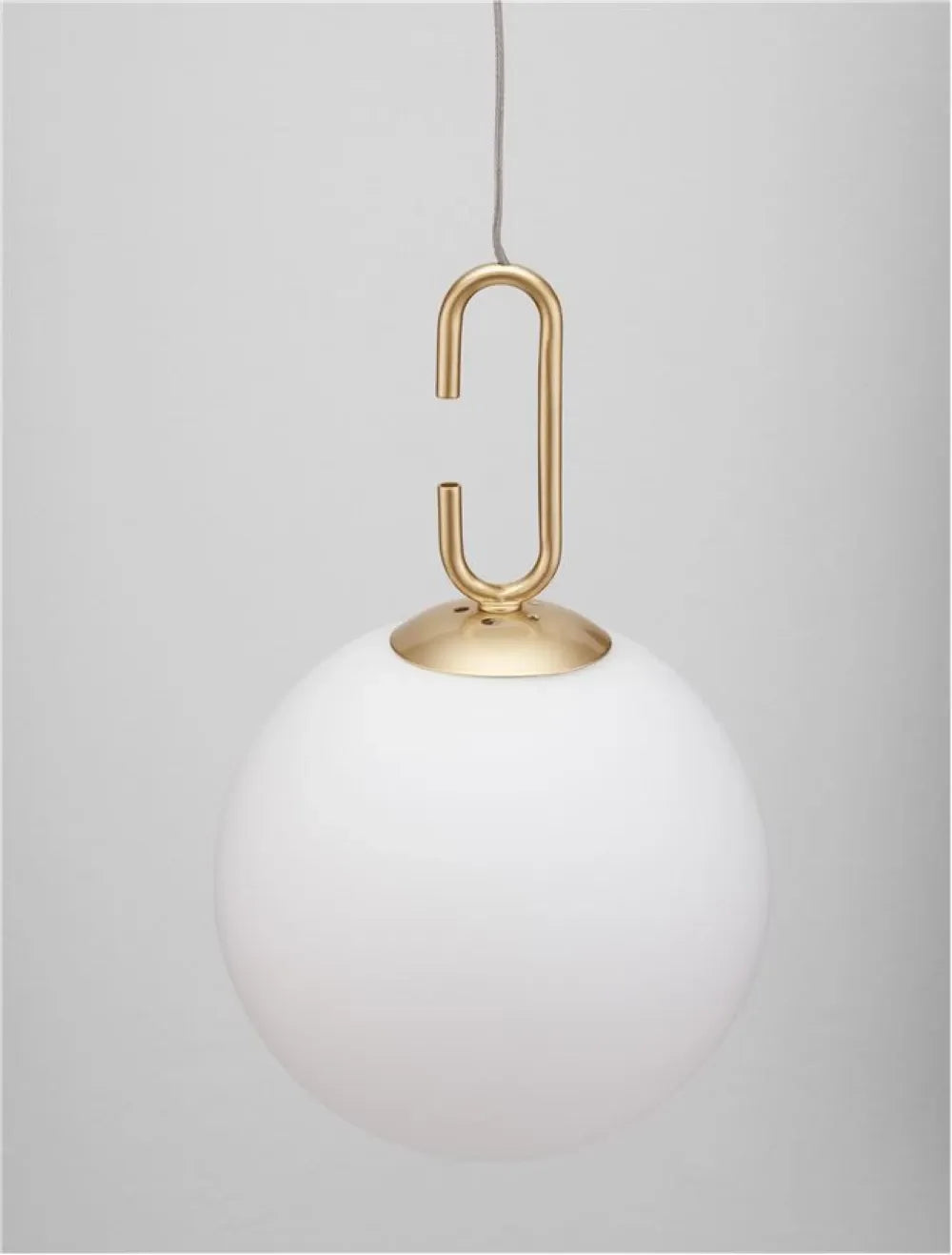 Pendul structura din Metal Auriu si abajur din Sticla Alb H120xL18cm IP20 10W 1061lm 3000k HOOK