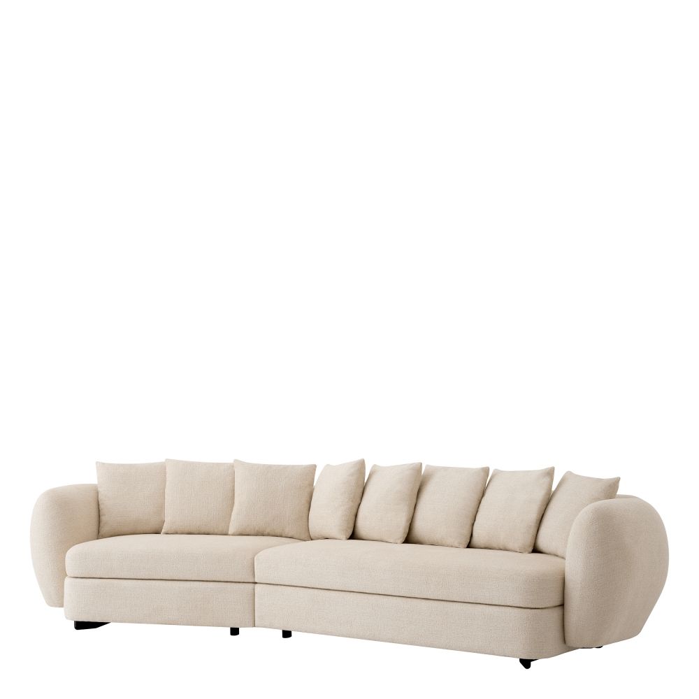 Canapea fixa Sidney Eichholtz din Stofa Nuoro  Bej L314cm