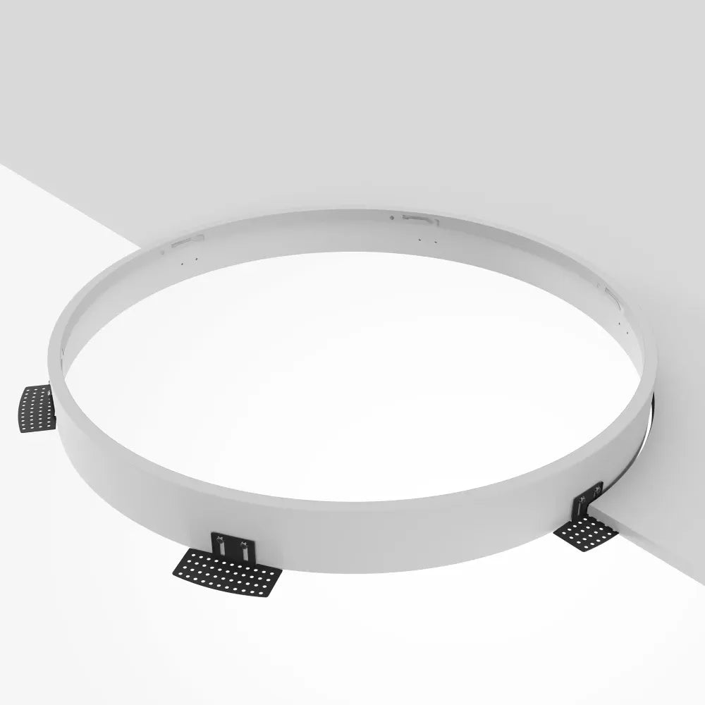 Acesoriu pentru incastrare plafoniera Zon de diametru 60cm din Metal Alb