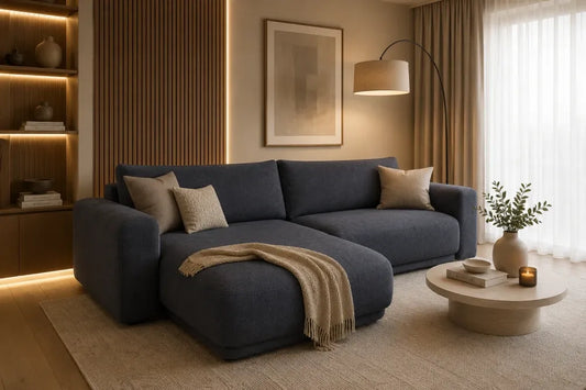 Coltar extensibil si spatiu pentru depozitare Maestro reversibil gri L270x170cm
