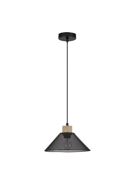 Pendul structura din Metal Negru si abajur din Metal Negru H110xL26cm IP20 IAN